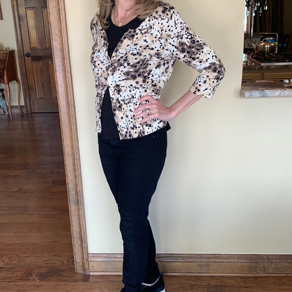 J.Jill animal print sweater size small